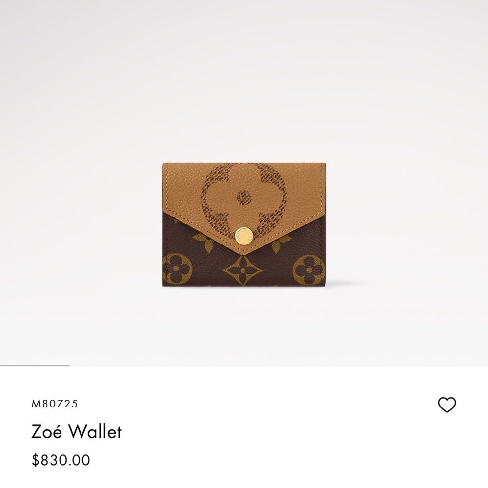 Louis Vuitton Monogram Zoé Wallet